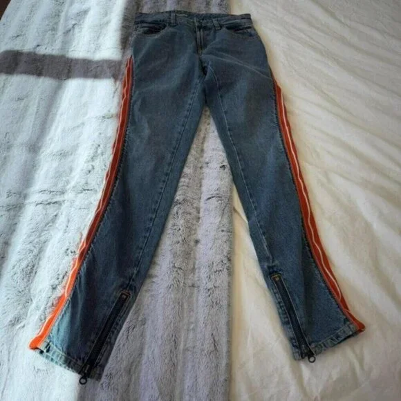 Diesel Orange Stripe Jeans - Picture 4 of 5